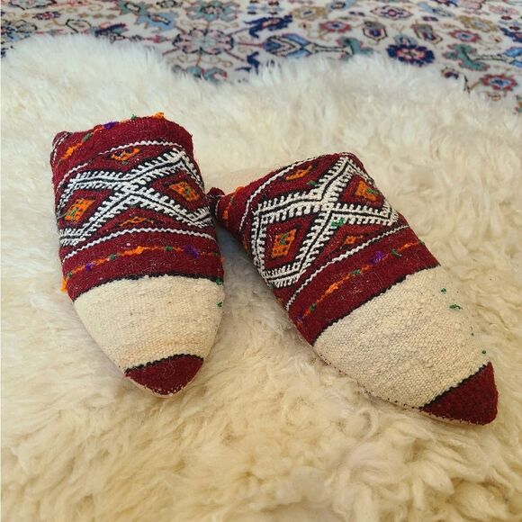 NWT Upcycled Moroccan Rug Slippers Size S [Womens 5.5-6.5] - Picture 8 of 8